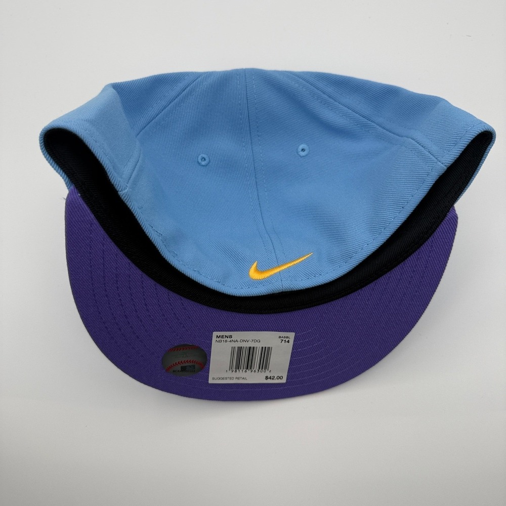 Nike Colorado Rockies Pro Cap Hat Mens 7 1/4 Blue Purple Baseball - Picture 2 of 5